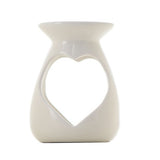 George Home cream cut out heart oil burner, UK version