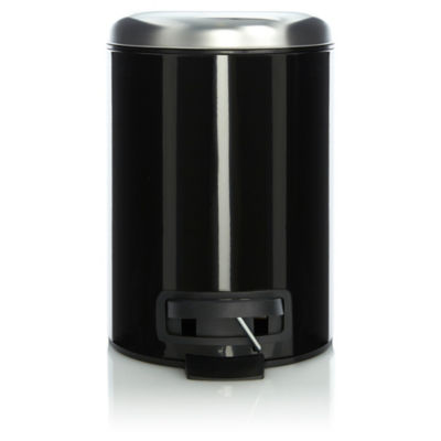 George Home matte black small pedal bin, UK version
