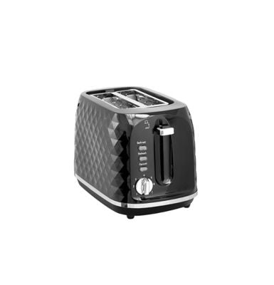 George Home Black Diamond Effect Toaster 2 Slice
