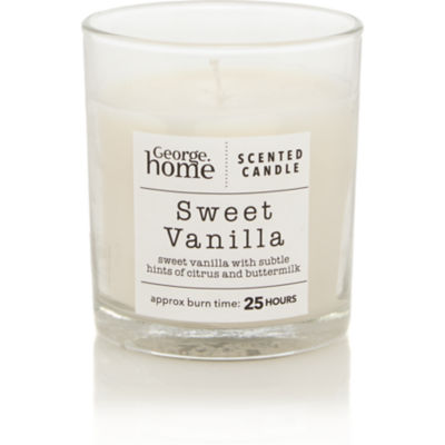 George Home vanilla scent votive candle glass jar UK version