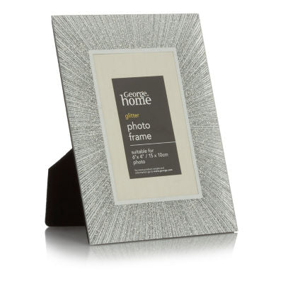 George Home Silver Glitter Photo Frame 6x4 inch