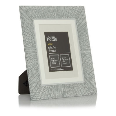 George Home silver glitter photo frame 7 x 5 inch, UK version
