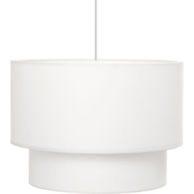 George Home White Two-Tier Light Shade 28.5 x 28.5 x 20cm