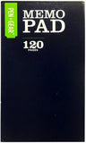 Pen & Gear black memo pad, imported from the UK