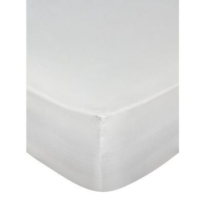 George Home White Percale Cotton Fitted Sheet King, UK version