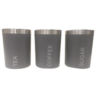 George Home Grey Workstop storage canisters, UK version