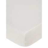 George Home white sateen fitted sheet for single bed , UK version