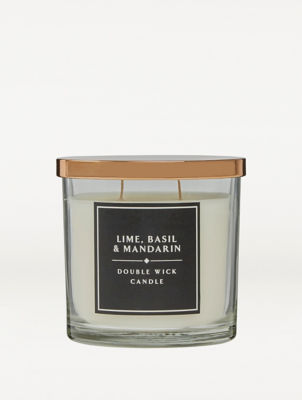 George Home Classic Lime, Basil and Mandarin Double Wick Candle 380g - British product