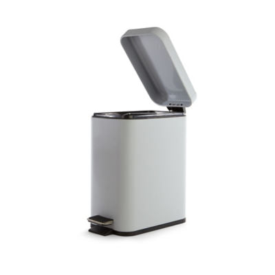 George Home Rectangular Waste Bin Grey 5 Litre