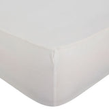 George Home white brushed cotton fitted sheet for double bed, UK version