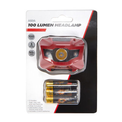 ASDA 100 Lumen Head Torch - British product