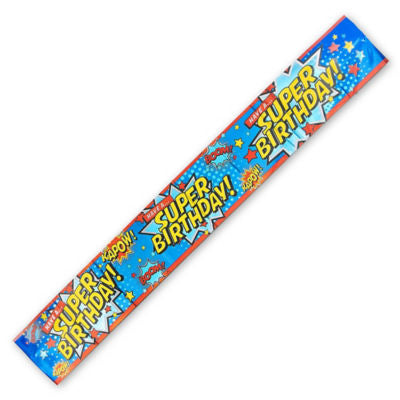 George Home superhero birthday banner 2.6m, UK version