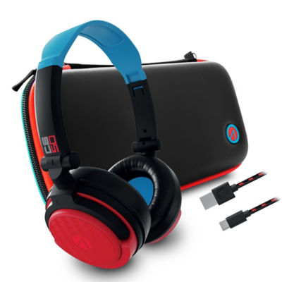 STEALTH Nintendo Switch travel kit neon red and blue (British brand)
