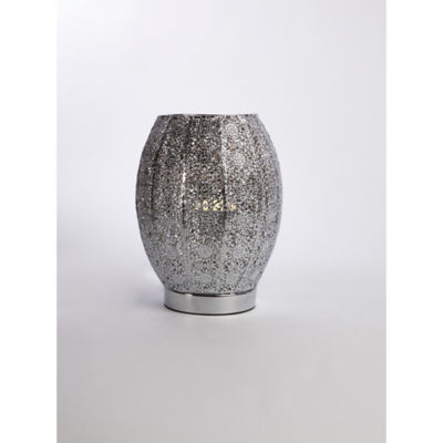 George Home silver toned Moroccan table lamp, UK version
