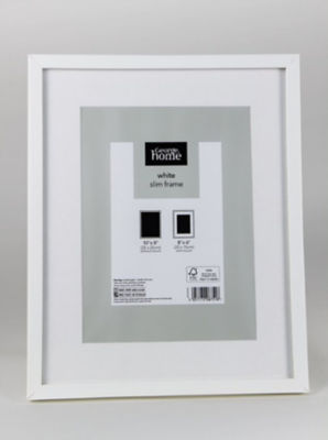 George Home white photo frame 8x6 with mount, 10x8 no mount, UK version