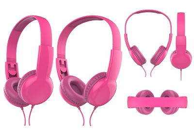 ONN Pink Kids Headphones 1.2m Cable , imported from the UK