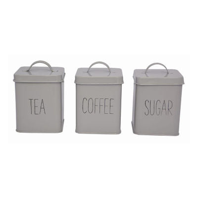 George Home grey canister set of 3, UK version