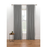 George Home Grey Herringbone Blackout Curtains 228cm x 228cm, UK version