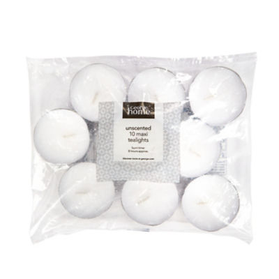 George Home unscented maxi tea lights 10 pack, UK version