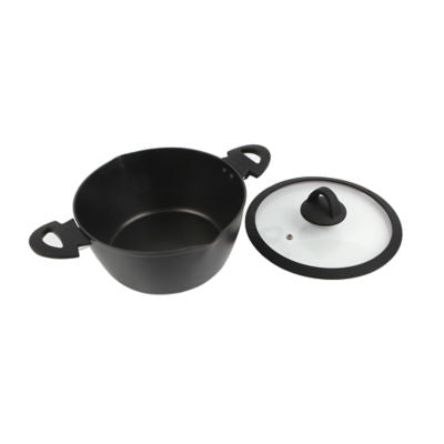 George Home black forged stockpot 34cm high, UK version
