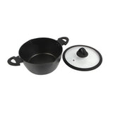 George Home black forged stockpot 34cm high, UK version