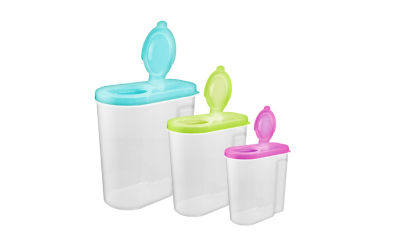 George Peel Lid Dry Food Storers Set of 3 Bulk Containers, UK version