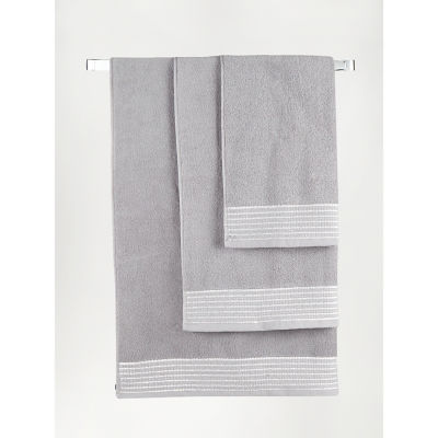 George Home medium grey lurex bath towel 70x130cm, UK version