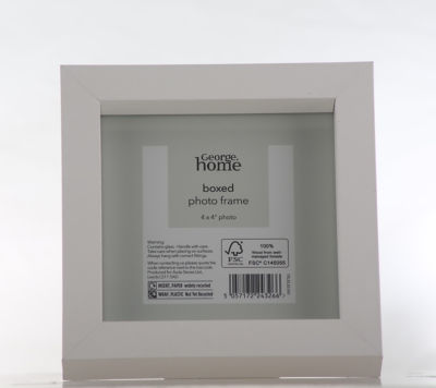 George Home white boxed photo frame 4x4 inch, UK version