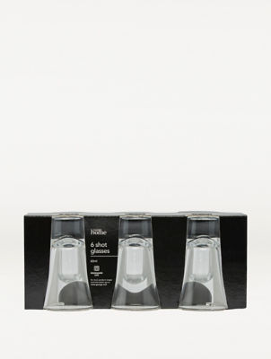 George Home shot glasses 30ml clear pack 6, UK version