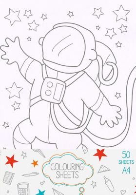 ASDA colouring sheets 50 sheets - British product