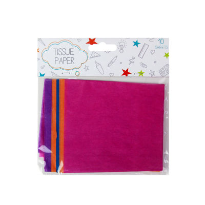 ASDA tissue craft paper assorted colours 10 sheets - British product