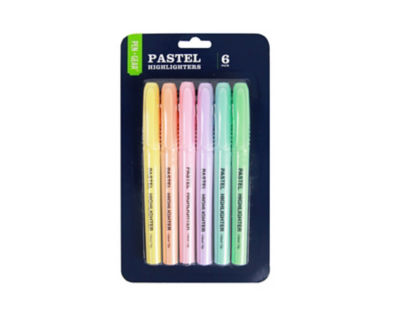 Pen & Gear pastel highlighters 6 pack, imported from the UK