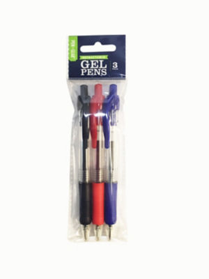 ASDA Retractable Gel Pens 3 Pack - British product