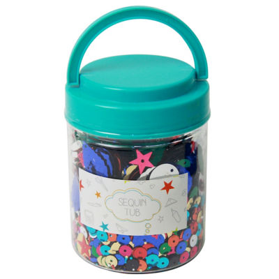 ASDA sequin craft tub decorative supplies - British product