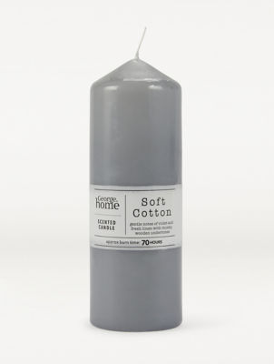 George Home Soft Cotton Pillar Candle 530g, UK version