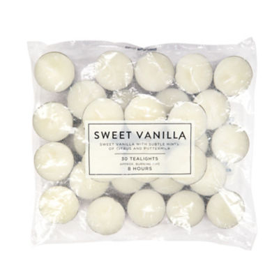 George Home Sweet Vanilla Scented 8 Hour Burn Tea Lights 30pk