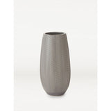 George Home grey chevron textured ceramic vase 26.5cm, UK version