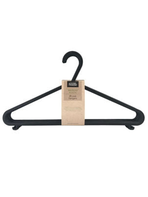 George Home Black Plastic Clothes Hangers 25 Pack