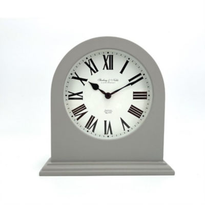 George Home mantel clock in grey wood effect, UK version
