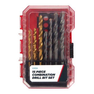 ASDA 15pc drill bit set - British product