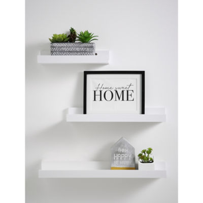 George Home white floating picture shelf set of 3, UK version
