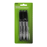 ASDA permanent markers black ink 3 pack - British product