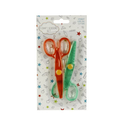 ASDA craft scissors set with straight and zig zag cutters - British product