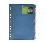 ASDA dividers A4 pack assorted colours - British product