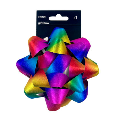 George Home Multicoloured Gift Bow Ribbon 12cm