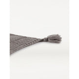 George Home grey knitted tassel throw 130cm x 170cm, UK version