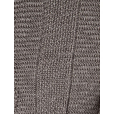 George Home grey knitted tassel throw 130cm x 170cm, UK version
