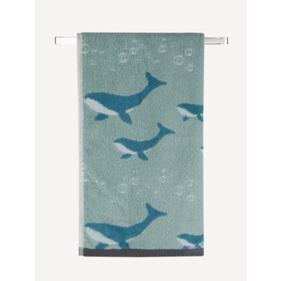 George Home large blue whale bath sheet, UK version