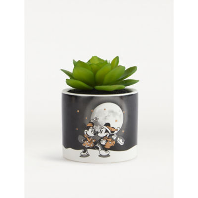 George Home Mickey & Minnie Mouse winter artificial succulent 8x11x8cm, UK version