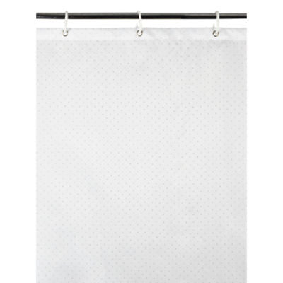 George Home White Glitter Shower Curtain 180 x 180cm